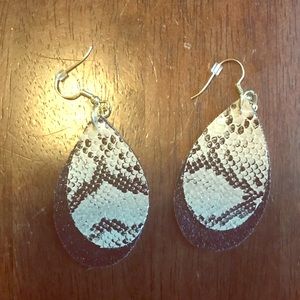 Faux Leather Earrings